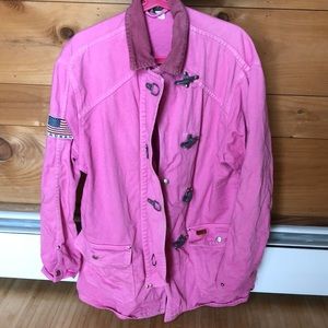 Ralph Lauren Country vintage barn jacket fireman unusual jacket clasps